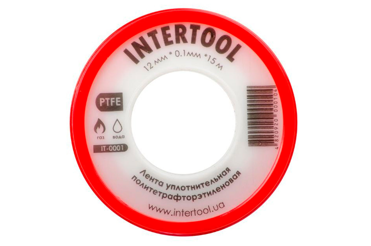 Лента тефлоновая Intertool - 15 м x 12 x 0,1 мм
