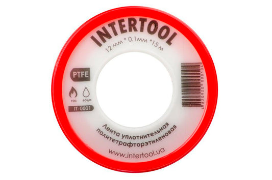 Лента тефлоновая Intertool - 15 м x 12 x 0,1 мм