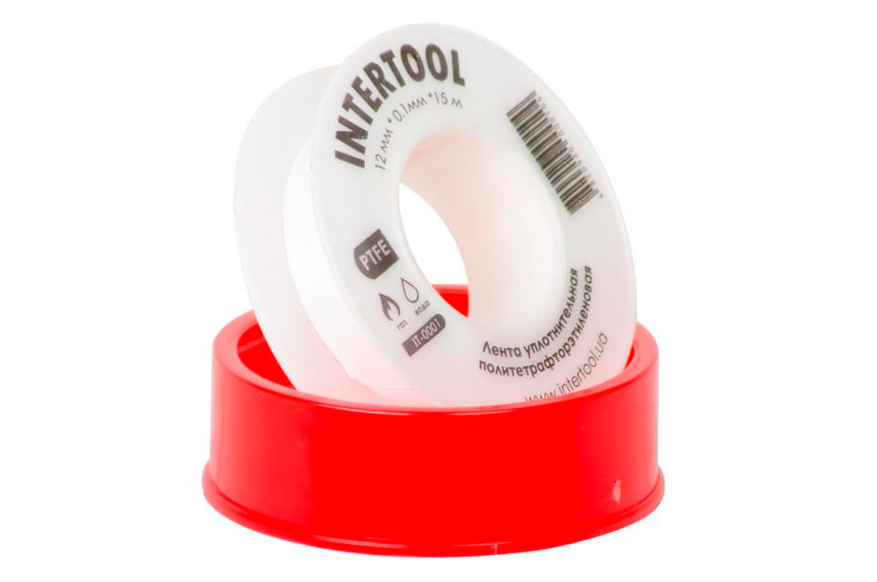 Лента тефлоновая Intertool - 15 м x 12 x 0,1 мм