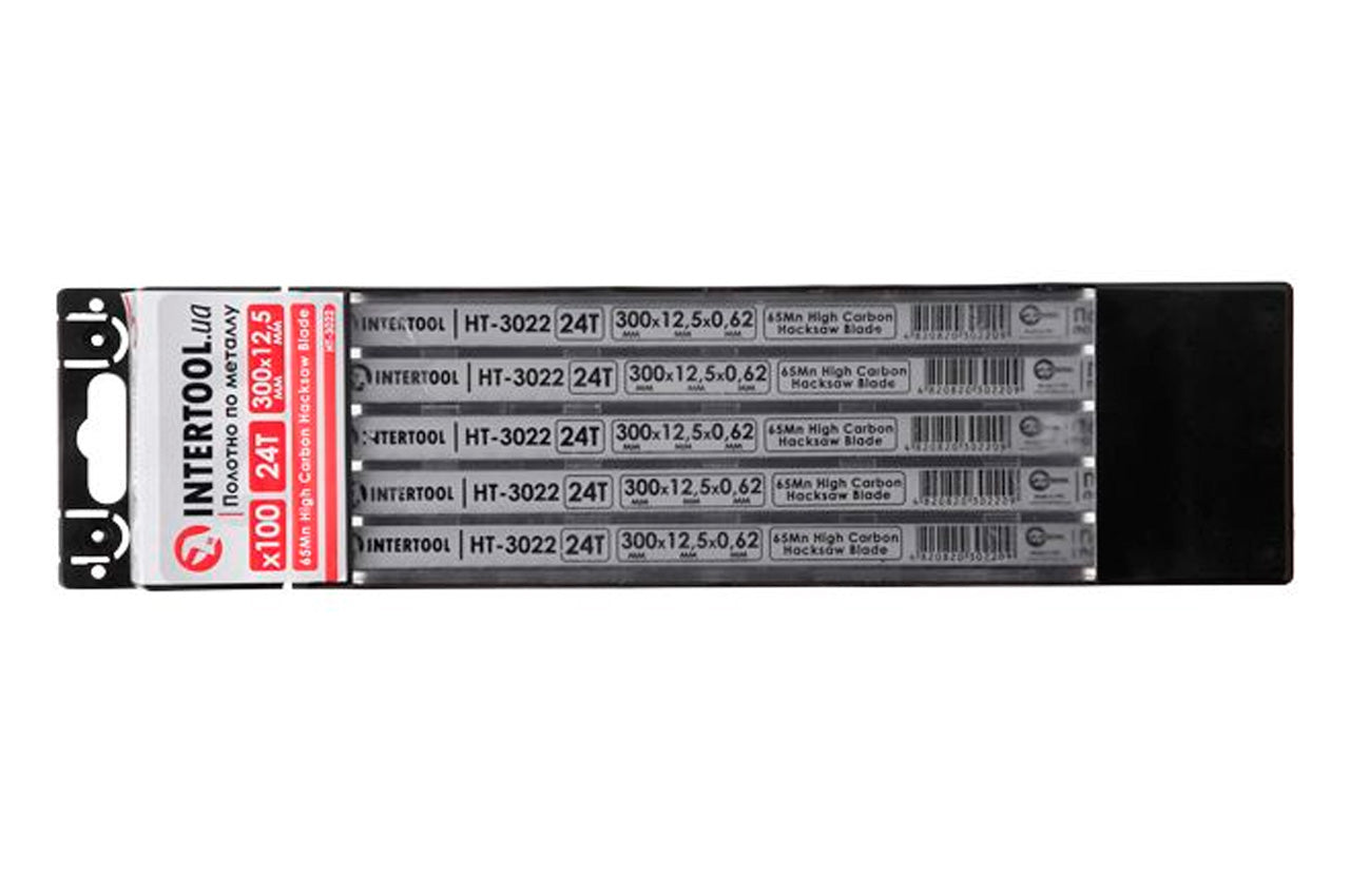 Полотно ножовочное по металлу Intertool - 300 мм x 24T x 1" 65Mn