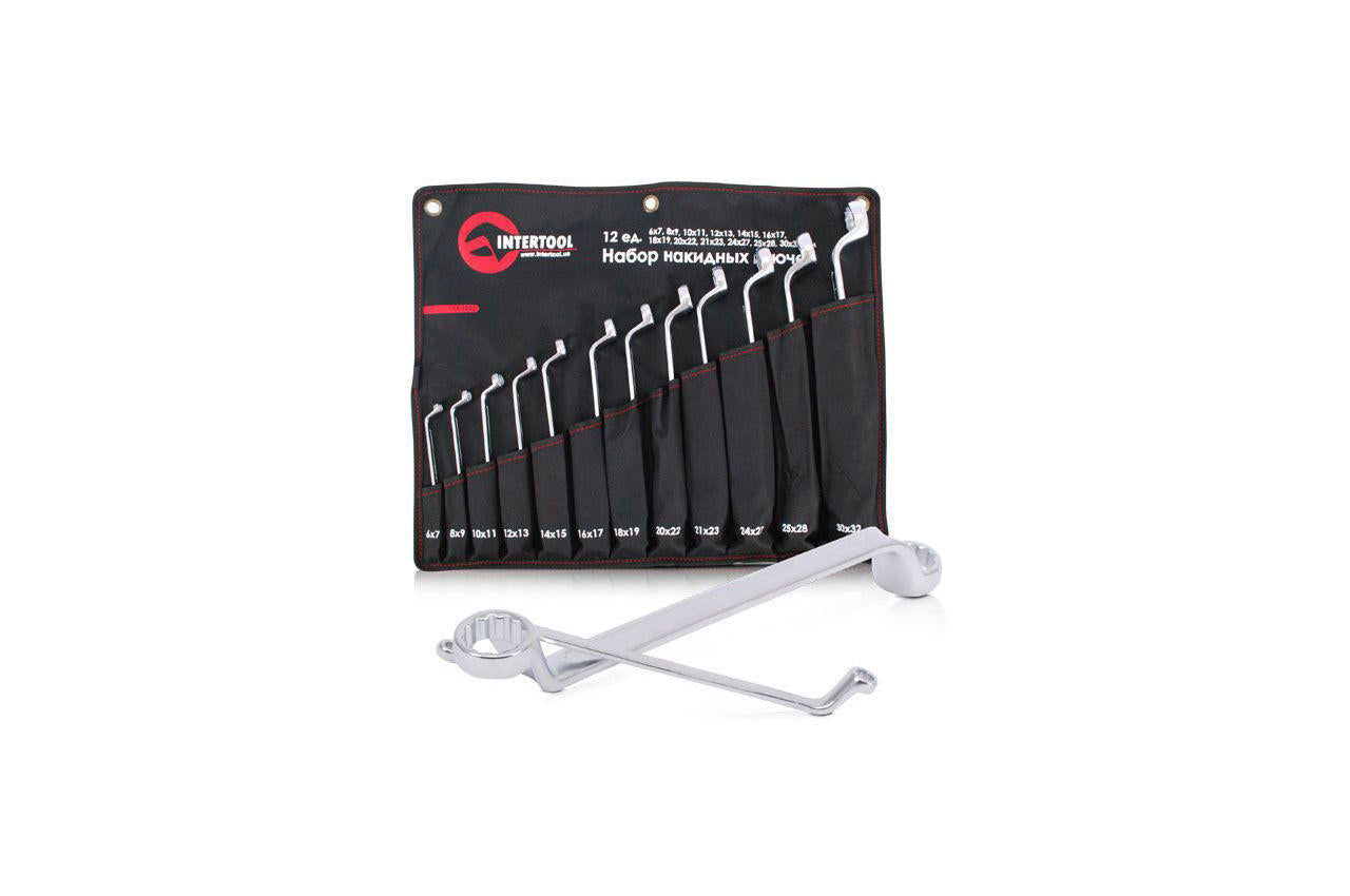 Набір накидних ключів Intertool – 12 шт. (6-32 мм) Pro