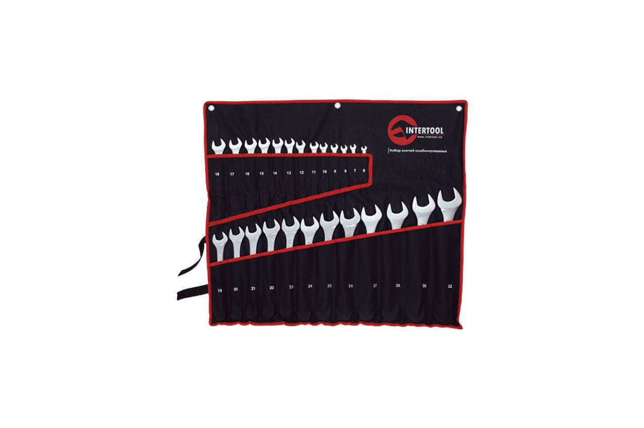 Набор рожково-накидных ключей Intertool - 25 шт. (6-32 мм) в чехле