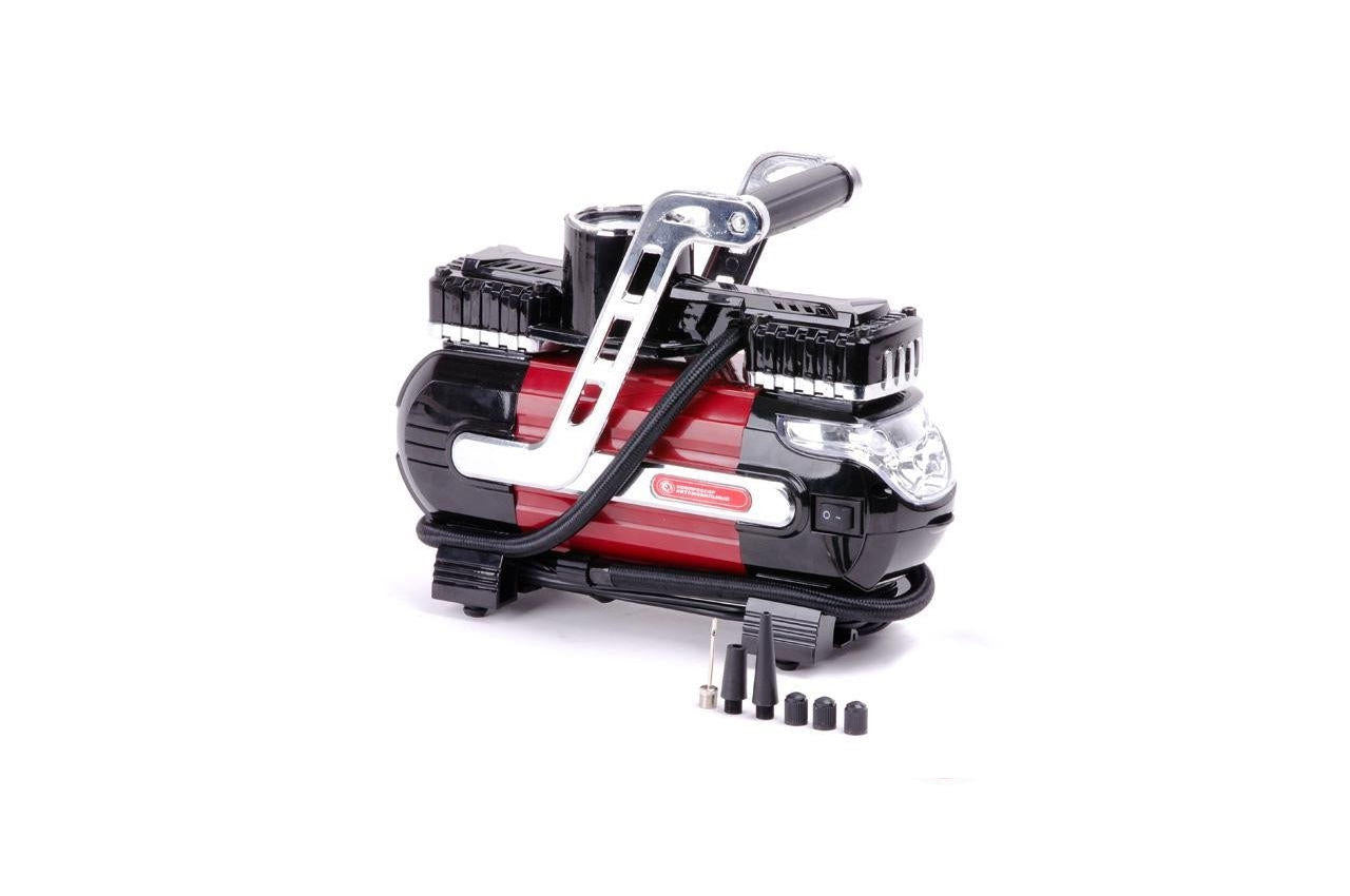 Автомобільний мінікомпресор Intertool - 12В x 7 bar x 40 л/хв, двопоршневий