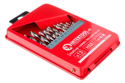 Набор сверл по металлу Intertool - 13 шт. (1,5-6,5 мм)