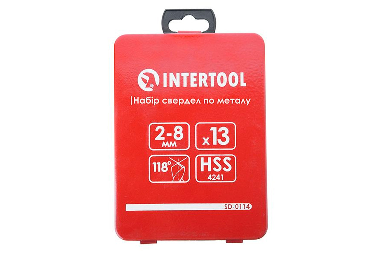 Набор сверл по металлу Intertool - 13 шт. (2-8 мм)