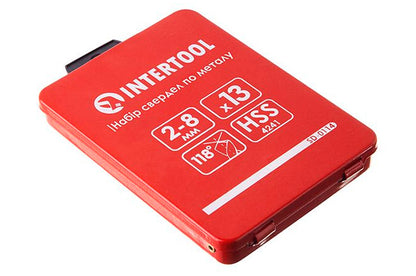 Набор сверл по металлу Intertool - 13 шт. (2-8 мм)