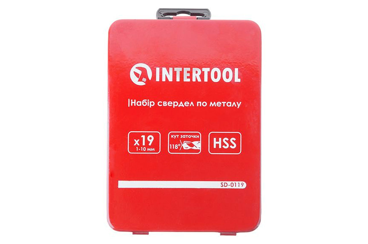 Набор сверл по металлу Intertool - 19 шт. (1-10 мм)