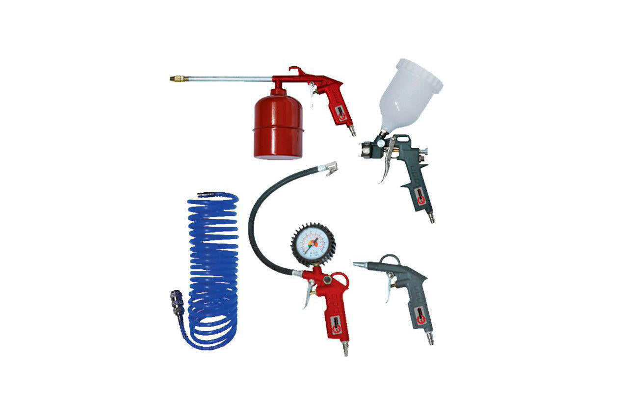 Набор лакокрасочный Intertool - верхний бак 600 мл шланг полиуретановый (5 шт.)