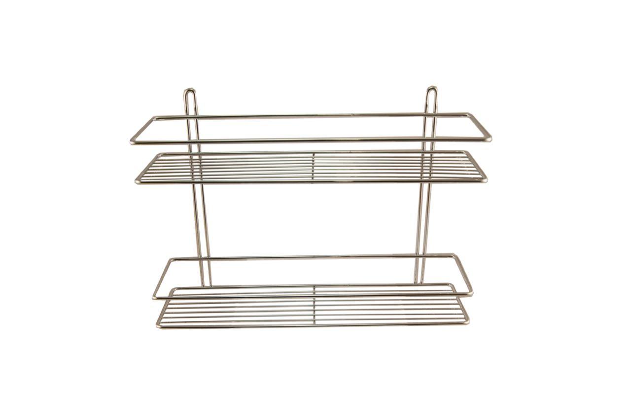 Полка для ванной FZB - 110 x 400 x 250 мм прямая двойная