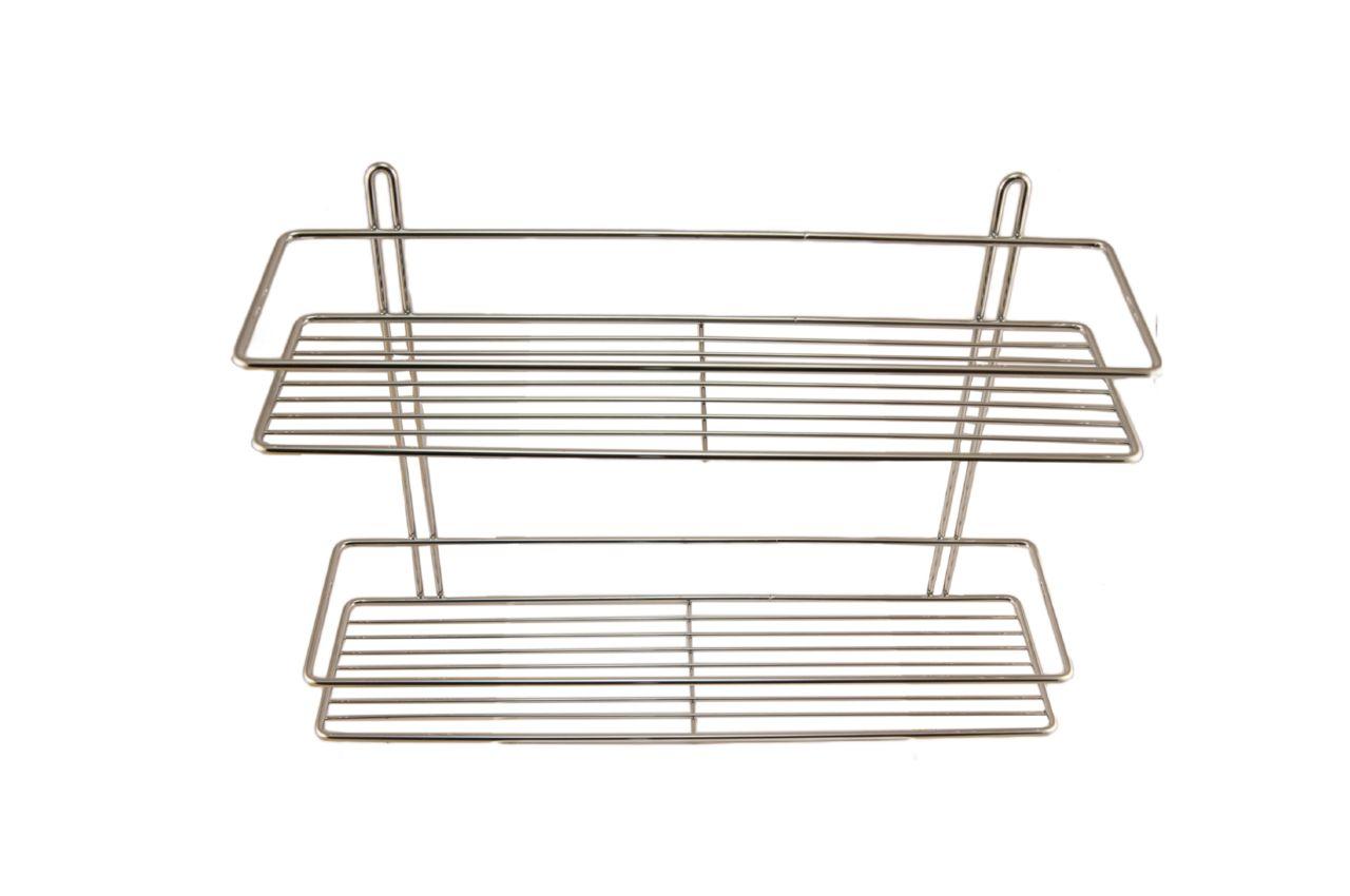 Полка для ванной FZB - 110 x 400 x 250 мм прямая двойная