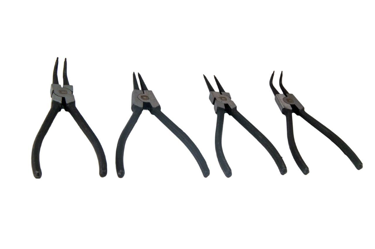 Набор щипцов для стопорных колец Сила - 175 мм (4 шт.)