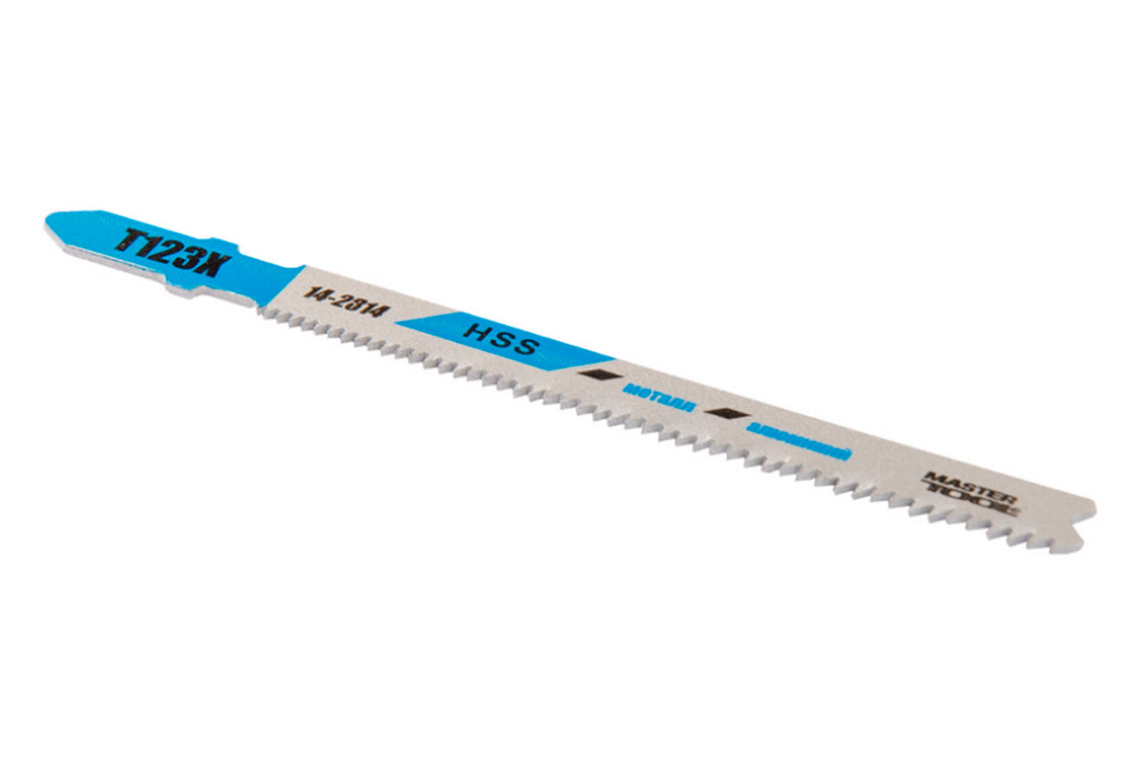 Полотно пильное для лобзика Mastertool - T123X 100 мм x 10-21T, металл (5 шт.)