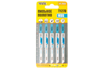 Полотно пиляльне для лобзика Mastertool - T127D 100 мм x 8T, метал (5 шт.)
