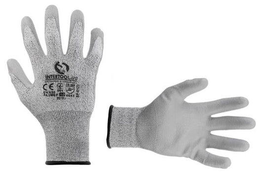 Перчатки Intertool - полиуретановая порезоустойчивая 10"
