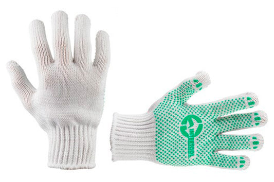 Перчатки Intertool - 70/30 с точкой 68г белые 9"