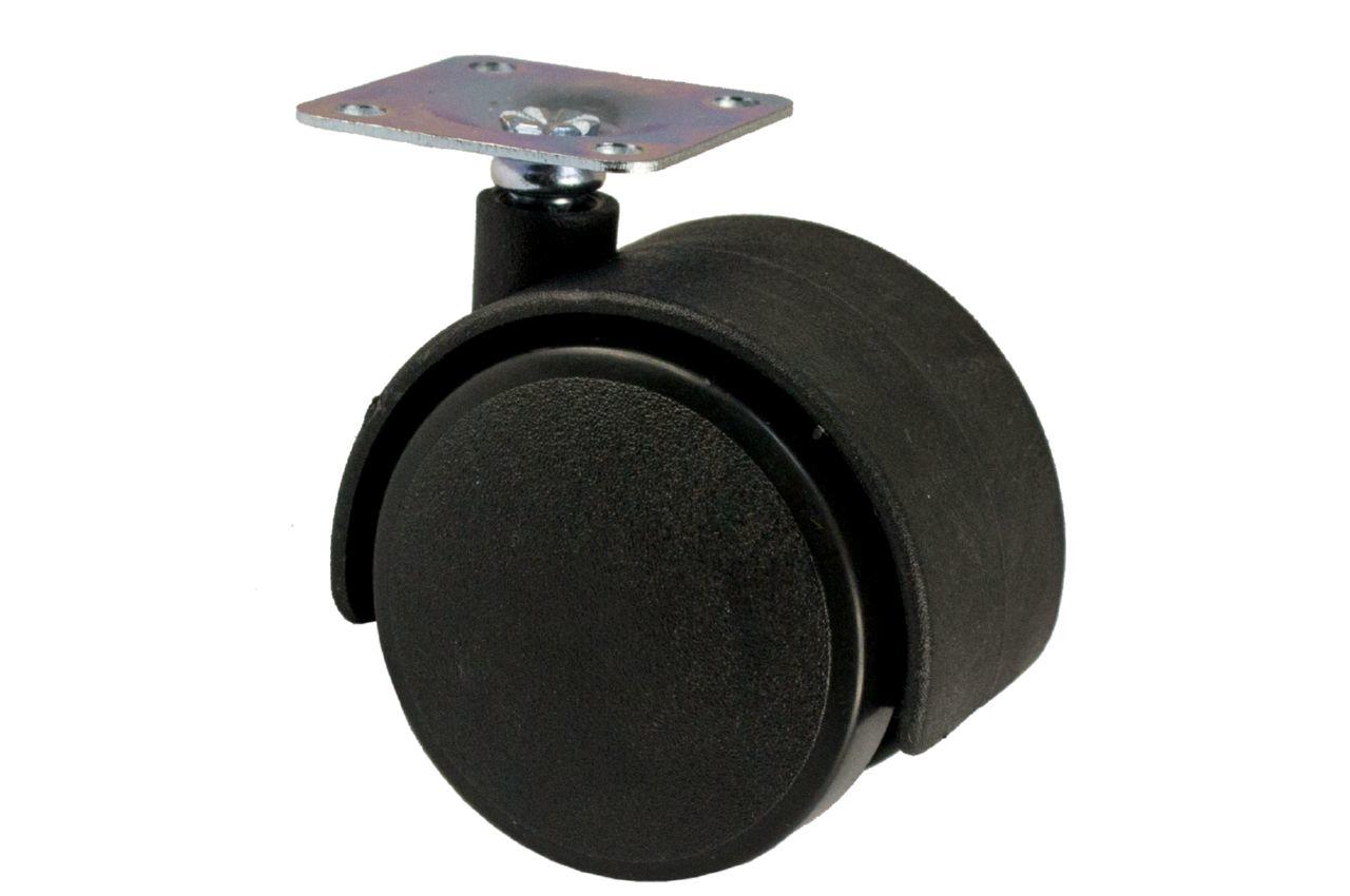 Опора колесная FZB - 40 мм без фиксатора черная