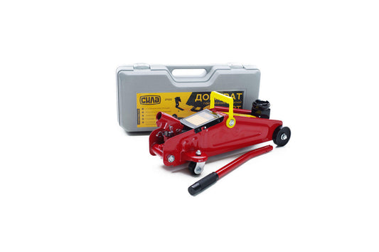 Домкрат гидравлический Сила - подкатной 2 т x 135-330 мм кейс