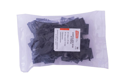 Клипса для гофры Apro - 25 мм черная (50 шт.)