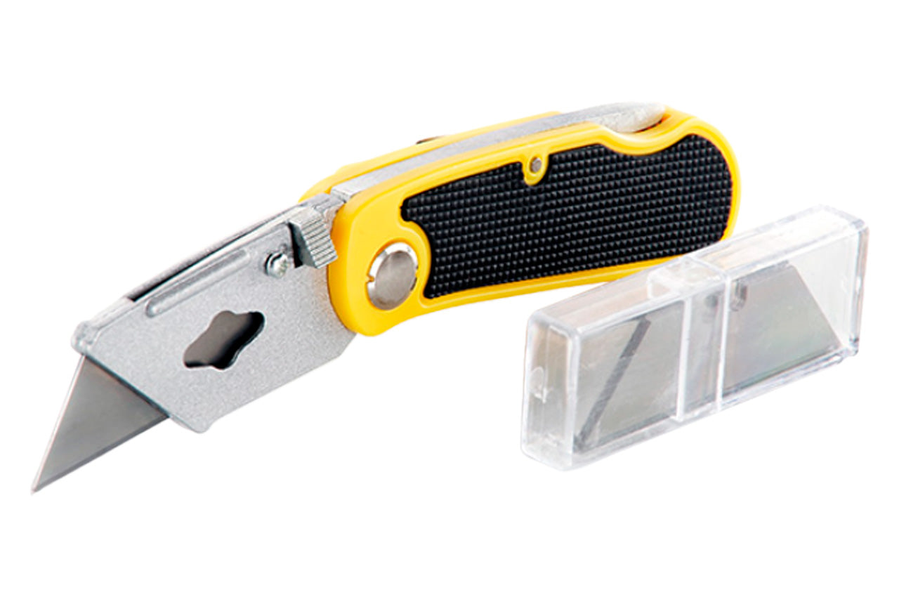 Нож Сила - трапециевидный, металлический, прорезиненный