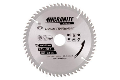 Диск пильный Granite - 190 x 60T x 30 мм