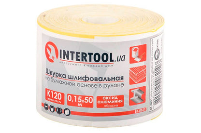 Шлифовальная шкурка Intertool - 115 мм x 50 м x P120 бумага