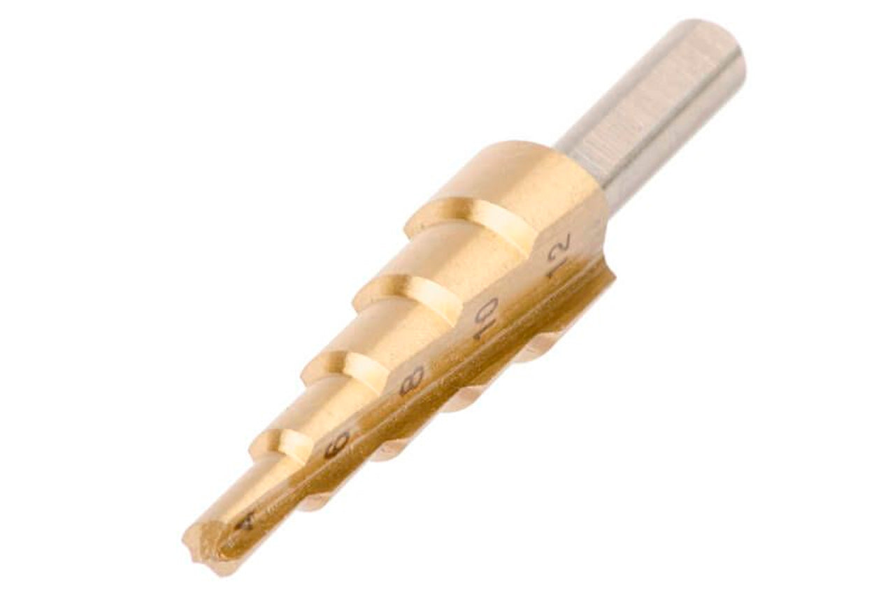 Сверло ступенчатое по металлу Intertool - 4-12 мм