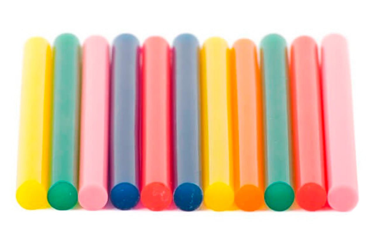 Клеевые стержни Intertool - 11,2 x 100 мм цветные (12 шт.)