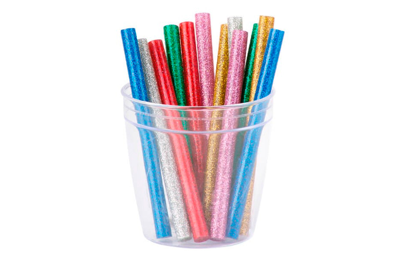 Клеевые стержни Intertool - 7,4 x 100 мм цветные перламутровые (12 шт.)