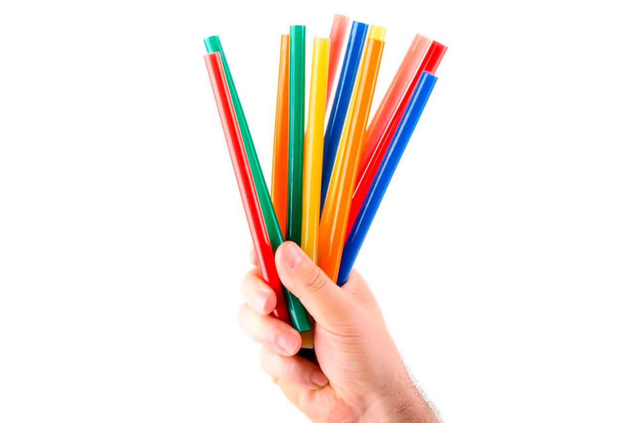 Клеевые стержни Intertool - 11,2 x 200 мм цветные (12 шт.)