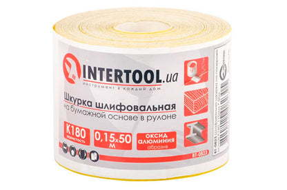 Шлифовальная шкурка Intertool - 115 мм x 50 м x P180 бумага