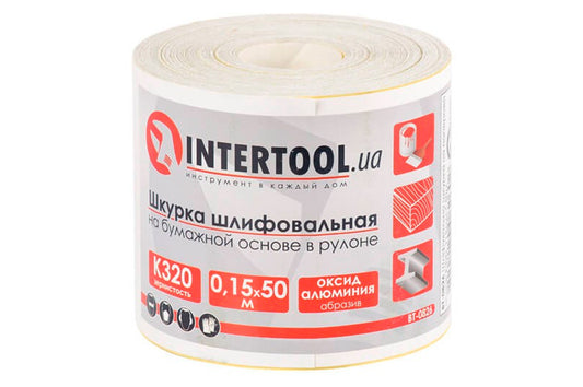 Шлифовальная шкурка Intertool - 115 мм x 50 м x P320 бумага