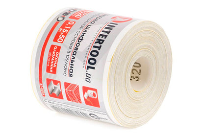 Шлифовальная шкурка Intertool - 115 мм x 50 м x P320 бумага