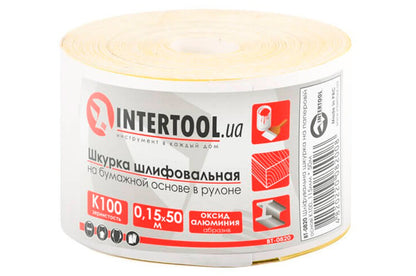 Шлифовальная шкурка Intertool - 115 мм x 50 м x P100 бумага