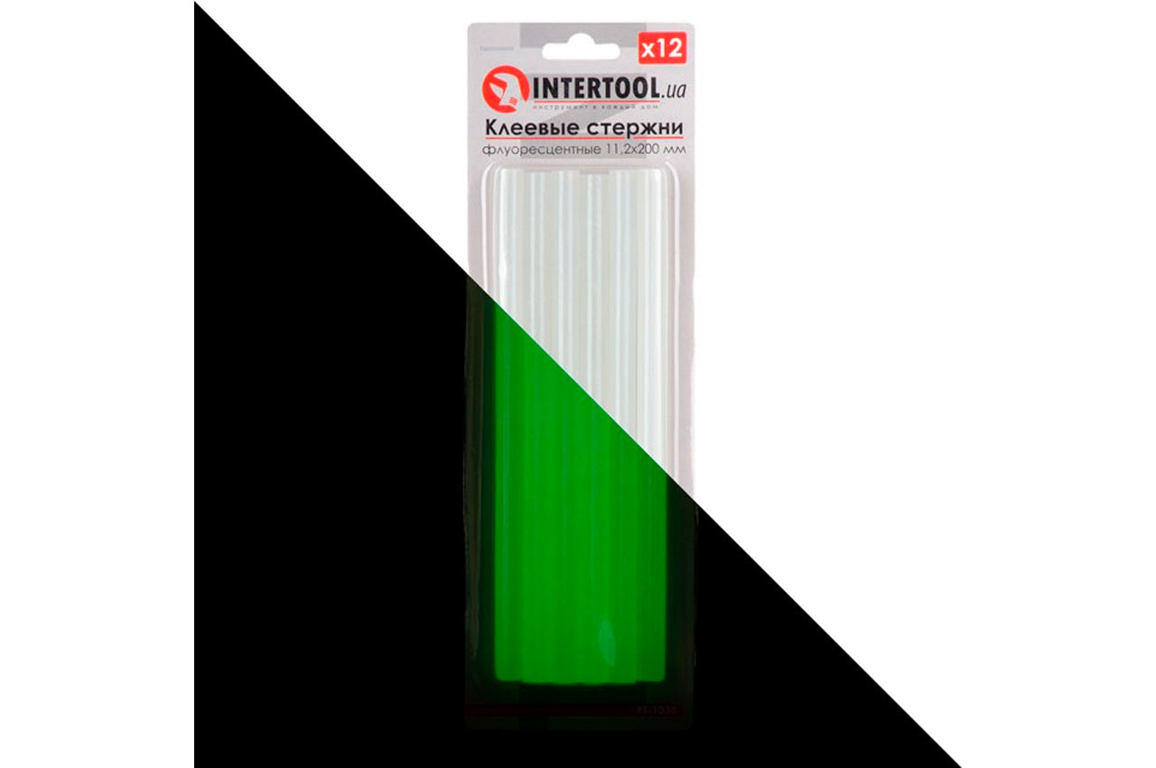 Клеевые стержни Intertool - 11,2 x 200 мм флуоресцентные (12 шт.)