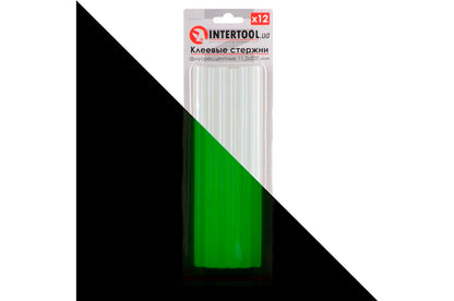 Клеевые стержни Intertool - 11,2 x 200 мм флуоресцентные (12 шт.)