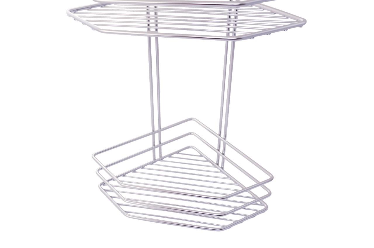 Полка для ванной FZB - 200 x 650 мм угловая тройная, нержавейка