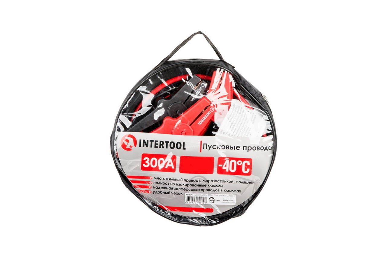 Провода пусковые Intertool - 300 A x 2,5 м