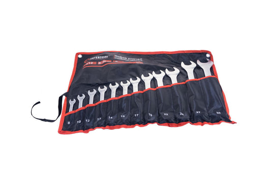 Набор рожково-накидных ключей Intertool - 12 шт. (8-30 мм) в чехле