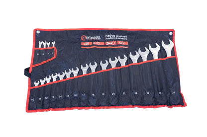 Набор рожково-накидных ключей Intertool - 20 шт. (6-32 мм) в чехле