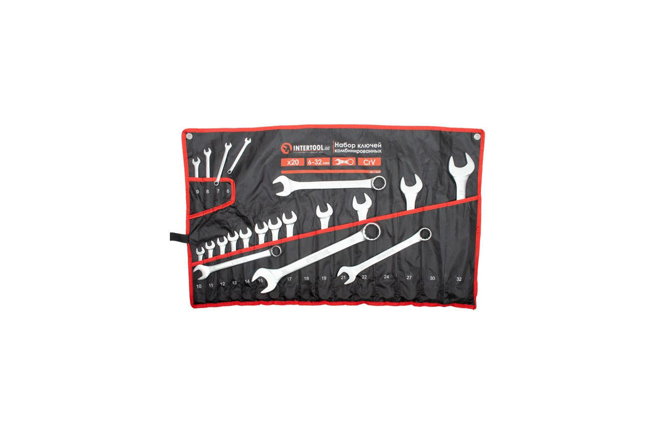 Набор рожково-накидных ключей Intertool - 20 шт. (6-32 мм) в чехле