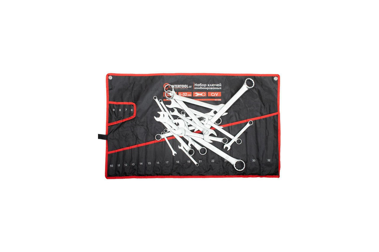 Набор рожково-накидных ключей Intertool - 20 шт. (6-32 мм) в чехле