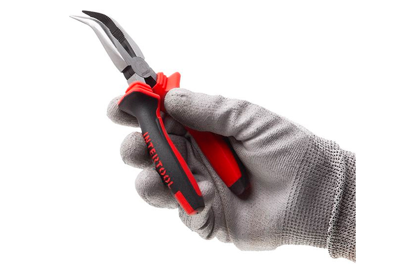 Плоскогубцы удлиненные изогнутые Intertool - 160 мм фосфат