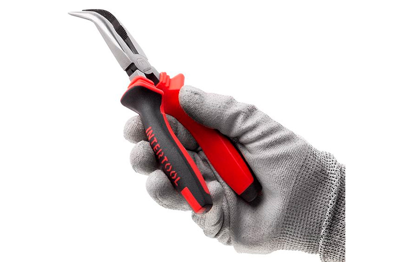 Плоскогубцы удлиненные изогнутые Intertool - 180 мм фосфат