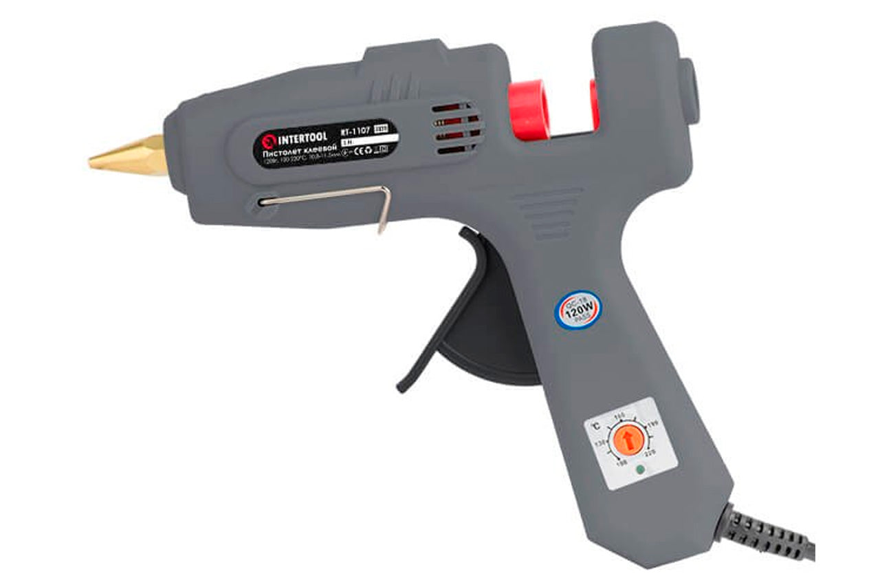 Пистолет клеевой Intertool - 11,2 мм x 120 Вт