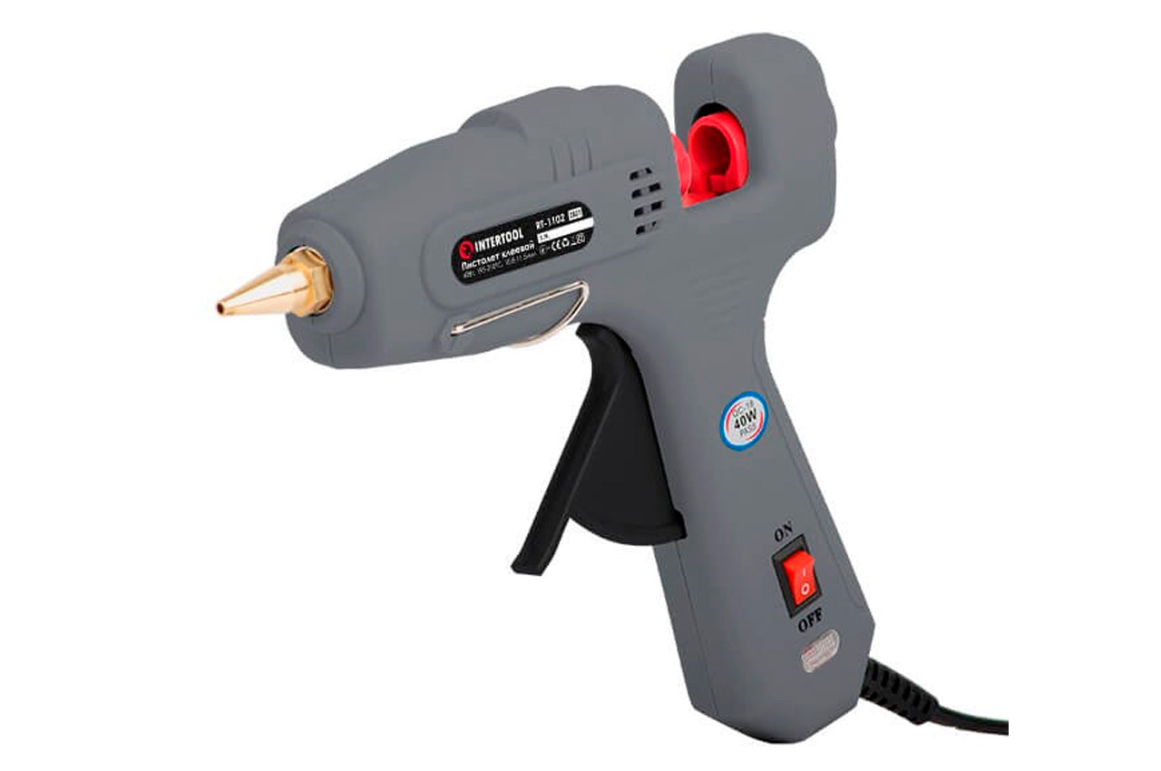 Пистолет клеевой Intertool - 11,2 мм x 40 Вт