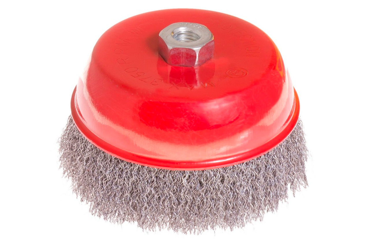 Щетка торцевая Mastertool - 150 мм рифленая ЧЕРНАЯ