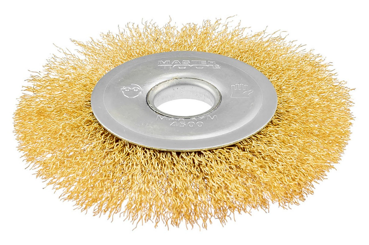 Щетка дисковая Mastertool - 100 x 22,2 мм рифленая