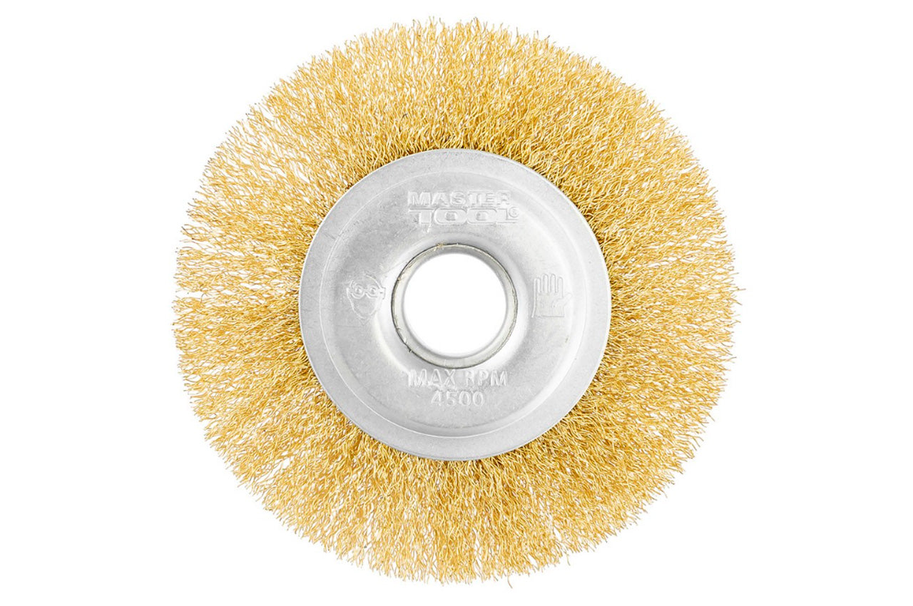 Щетка дисковая Mastertool - 100 x 22,2 мм рифленая