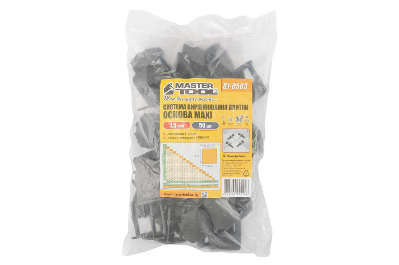 Основа для вирівнювання підлоги Mastertool – 22 x 90 мм (50 шт.)
