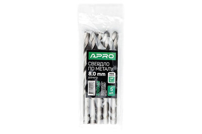 Сверло по металлу Apro - 8,0 мм Р6М5